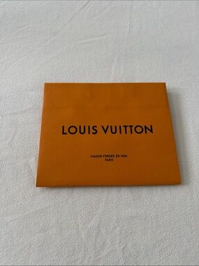 Louis Vuitton Orange Presentation Folder with Black Logo